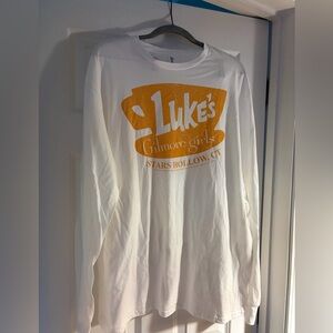 Gilmore Girls Classic White Shirt with Yellow Accent